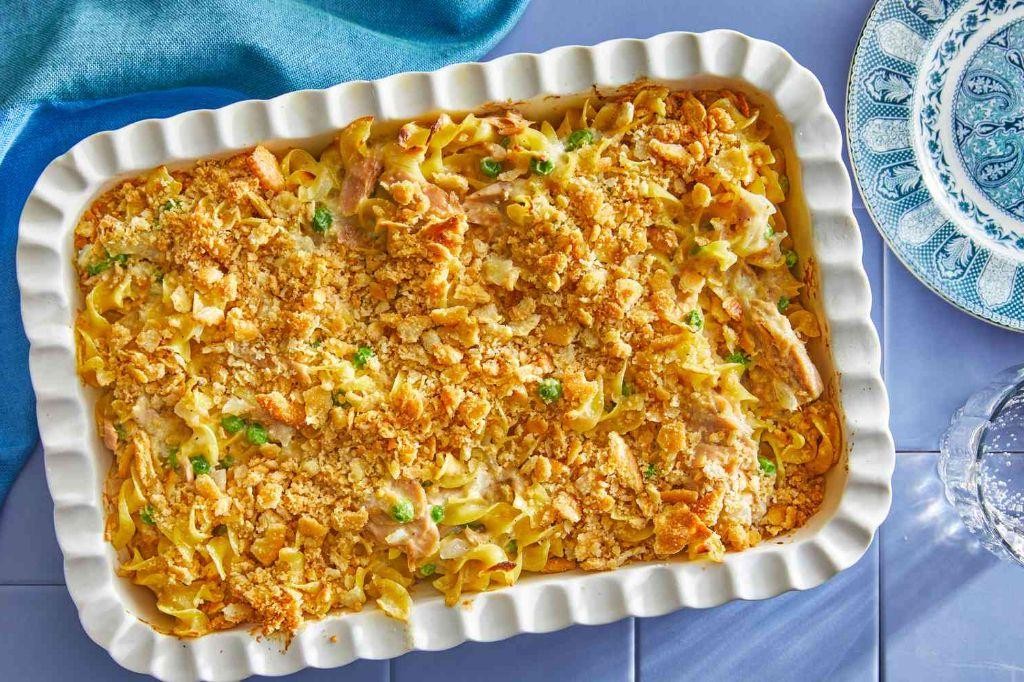 Tuna Noodle Casserole with Dijon Mustard Sauce