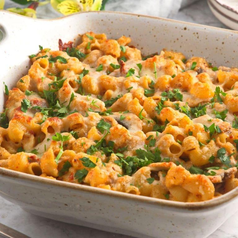 Tuna Noodle Casserole with Sun-Dried Tomatoes