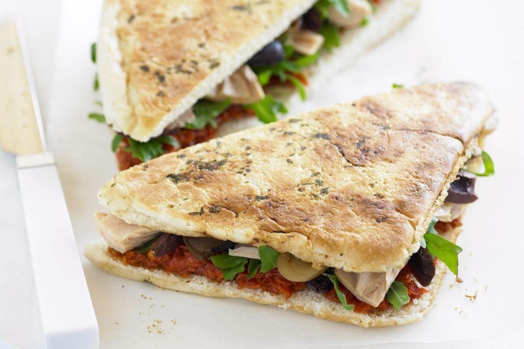 Tuna Salad on Olive Focaccia