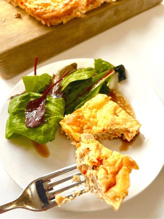 Tuna, Spinach, and Rice Quiche