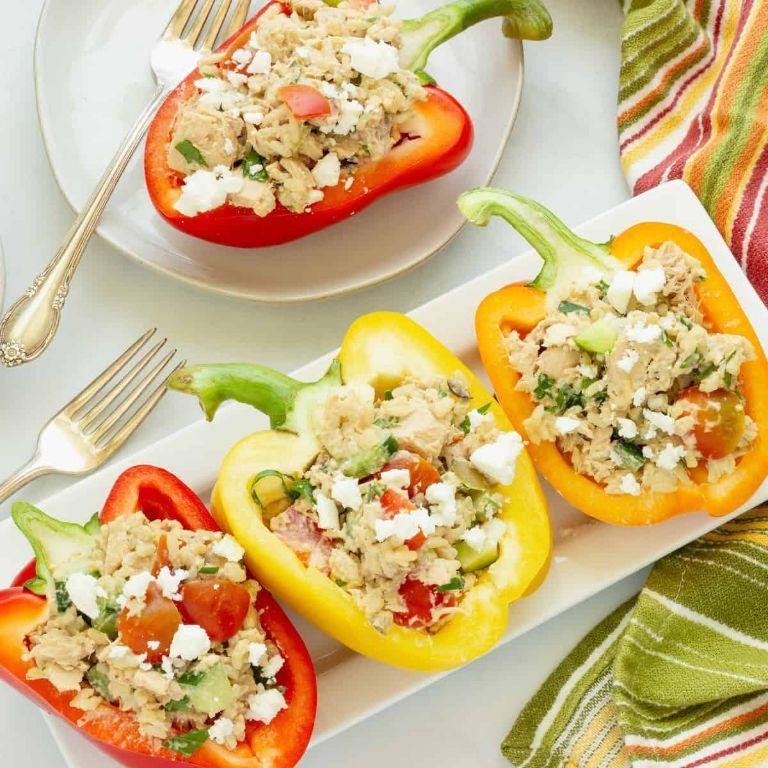 Tuna and Rice Stuffed Bell Peppers