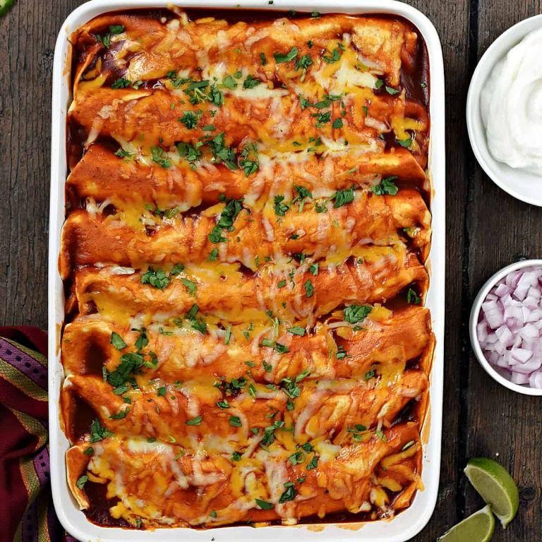 Turkey Enchiladas with Sour Cream Sauce