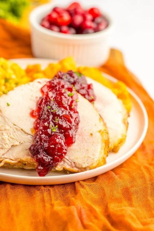 Turkey Gyros with Cranberry Sauce