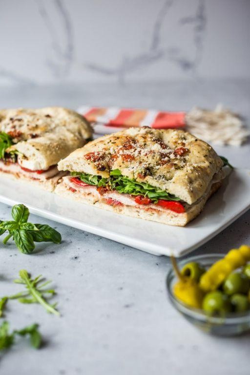 Turkey and Swiss on Herb Focaccia