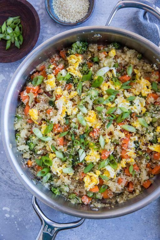 Turnip and Cauliflower Rice Stir-Fry
