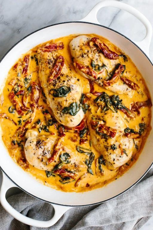 Tuscan Cream Chicken with Sun-Dried Tomatoes