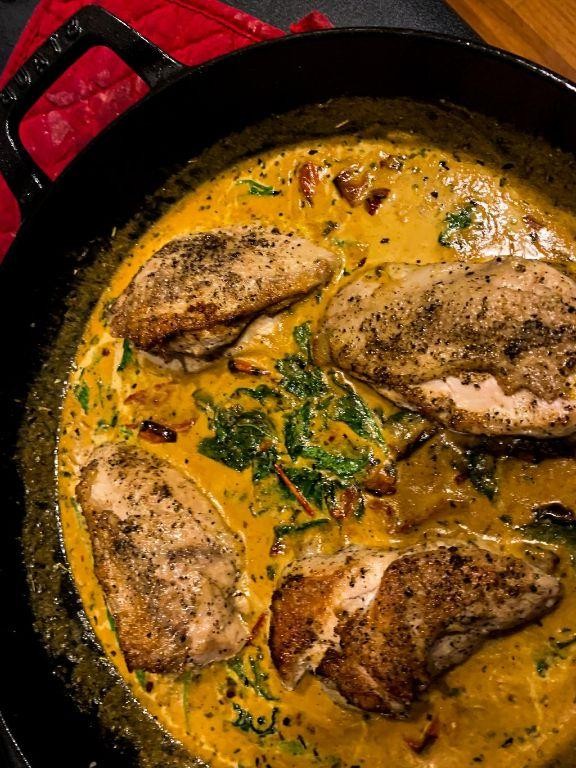 Tuscan Pheasant with Sun-Dried Tomatoes