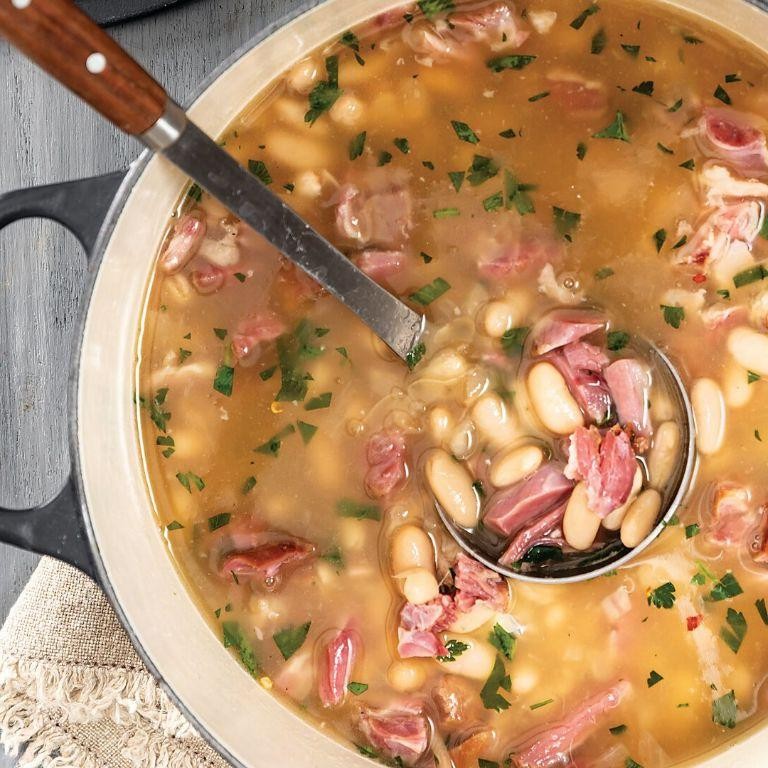 Tuscan White Bean and Ham Hock Soup