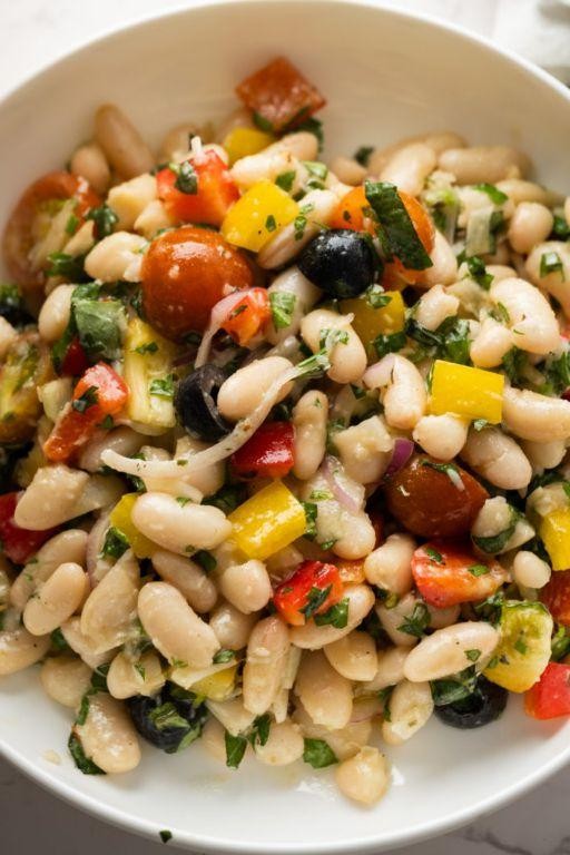 Tuscan White Bean and Olive Salad