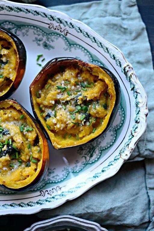 Twice-Baked Acorn Squash with Parmesan