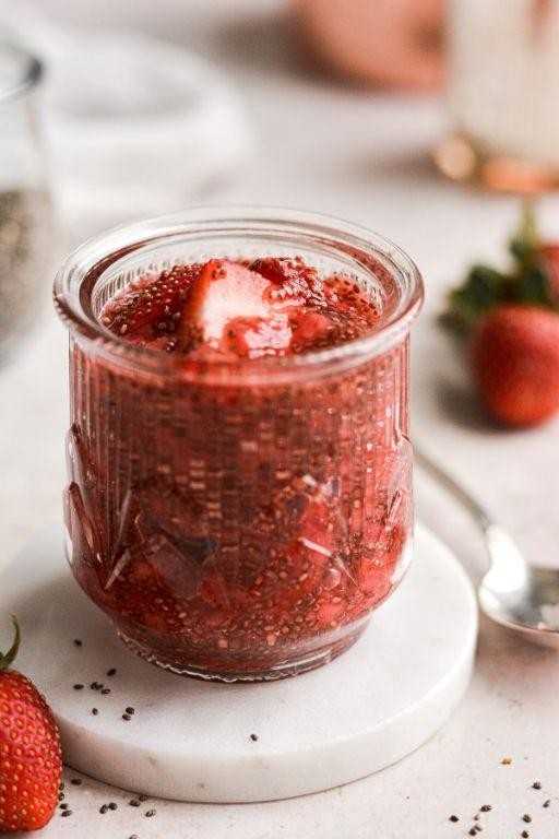 Unsweetened Strawberry Chia Jam