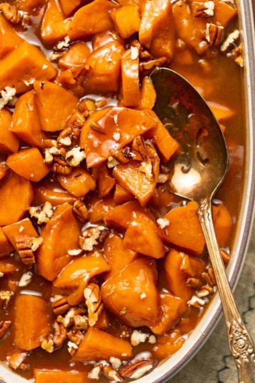 Vanilla Bean Candied Sweet Potatoes