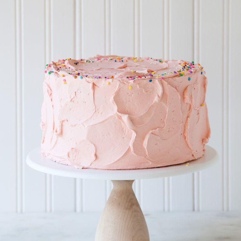 Vanilla Blossom Cake with Fluffy Meringue Frosting