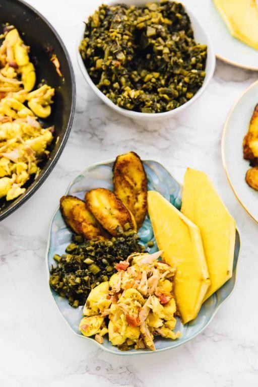Vegan Ackee and Saltfish with Plantains