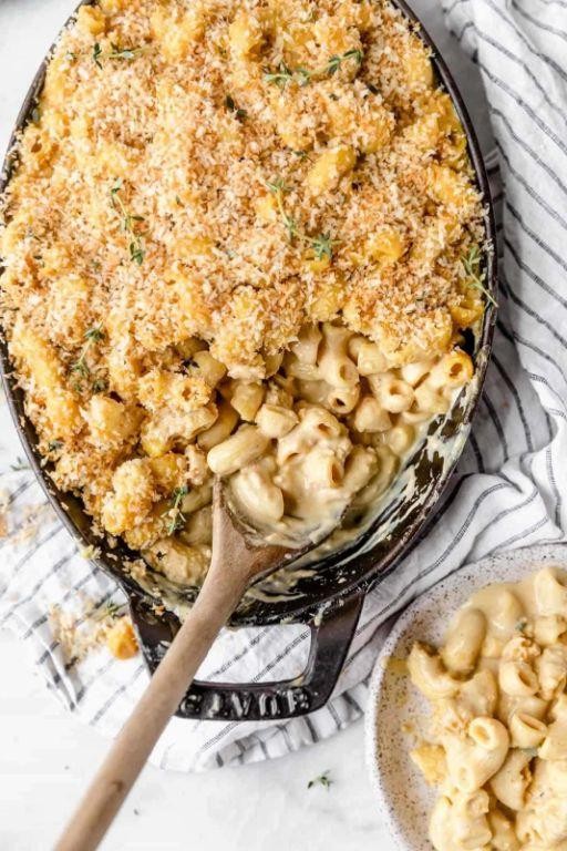 Vegan Baked Mac and Cheese with Cashew Sauce