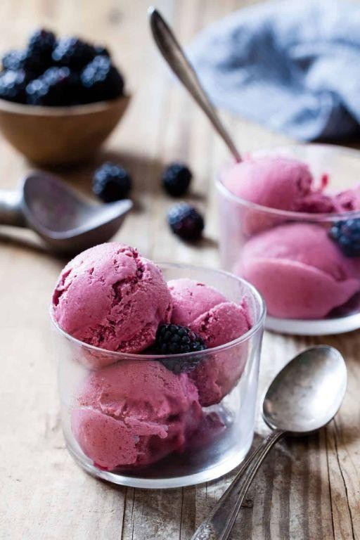Vegan Blackberry Coconut Milk Ice Cream