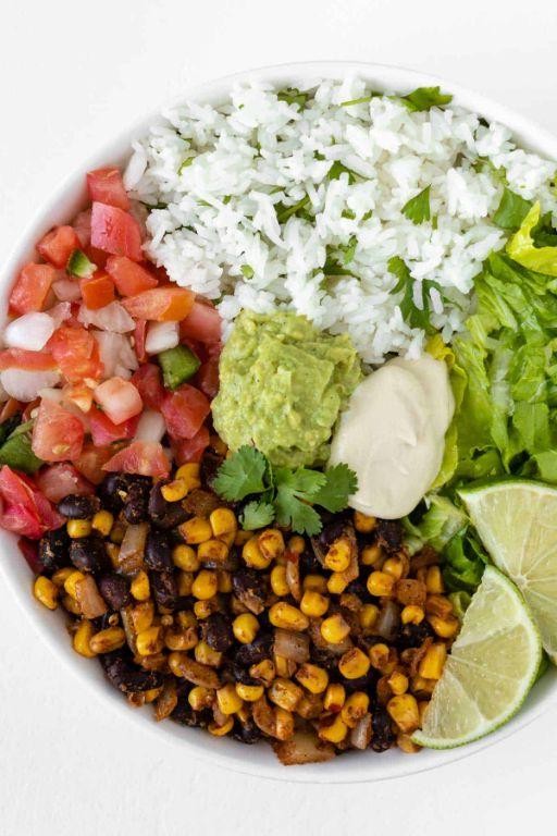 Vegan Burrito Bowl with Cilantro Lime Rice