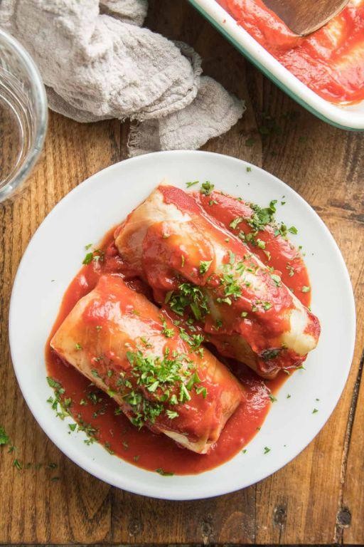 Vegan Cabbage Rolls with Lentil Stuffing