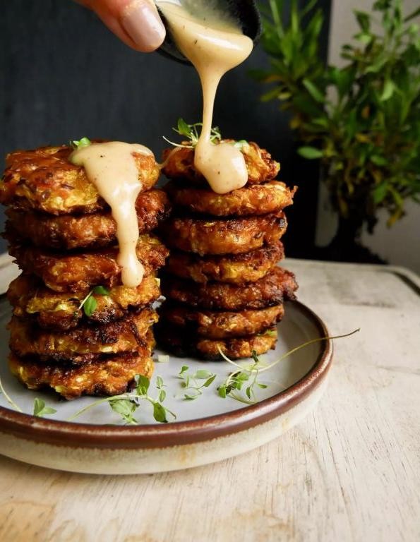 Vegan Cabbage and Carrot Pancakes