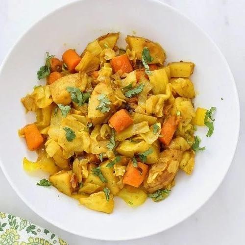 Vegan Cabbage and Carrot Wat