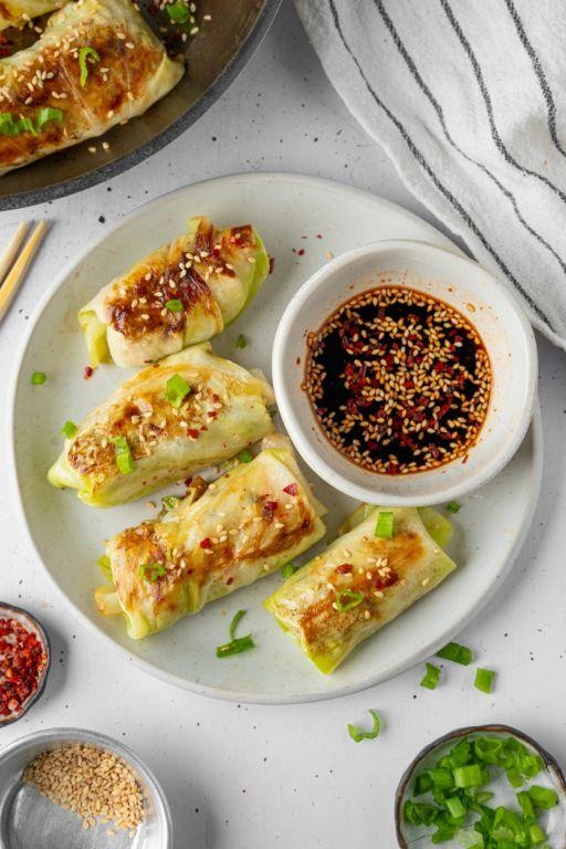 Vegan Cabbage and Veggie Spring Rolls