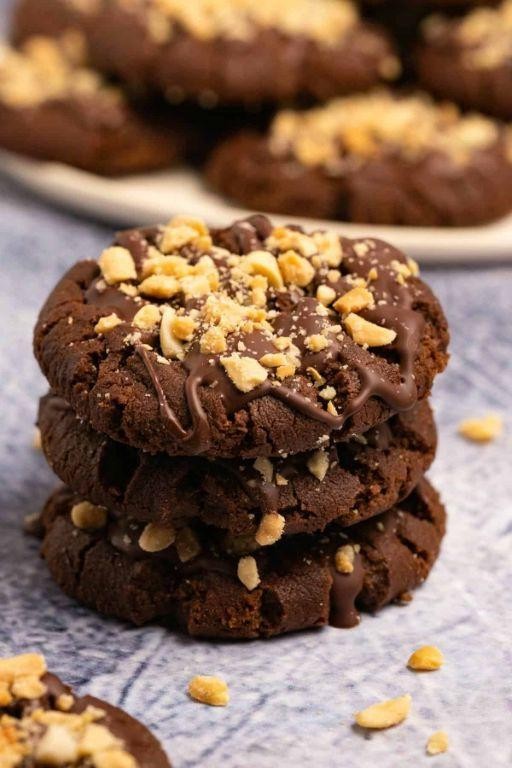 Vegan Chocolate Peanut Butter Cookies
