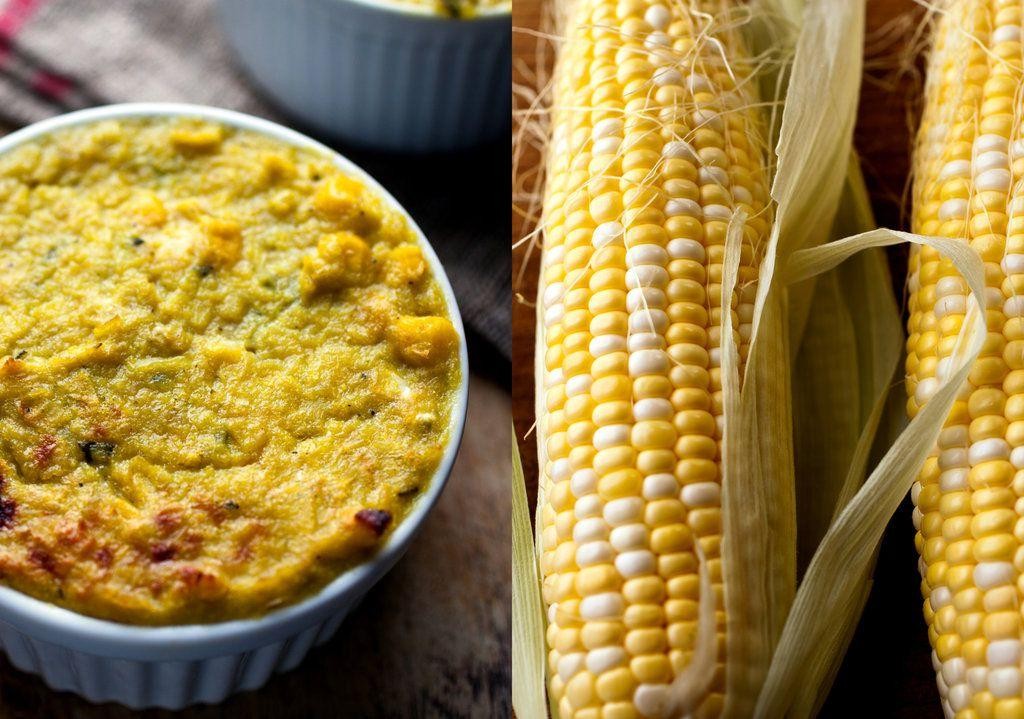 Vegan Corn Pudding with Roasted Garlic