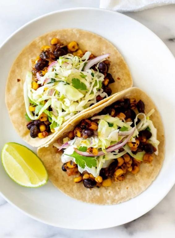 Vegan Corn and Black Bean Tacos