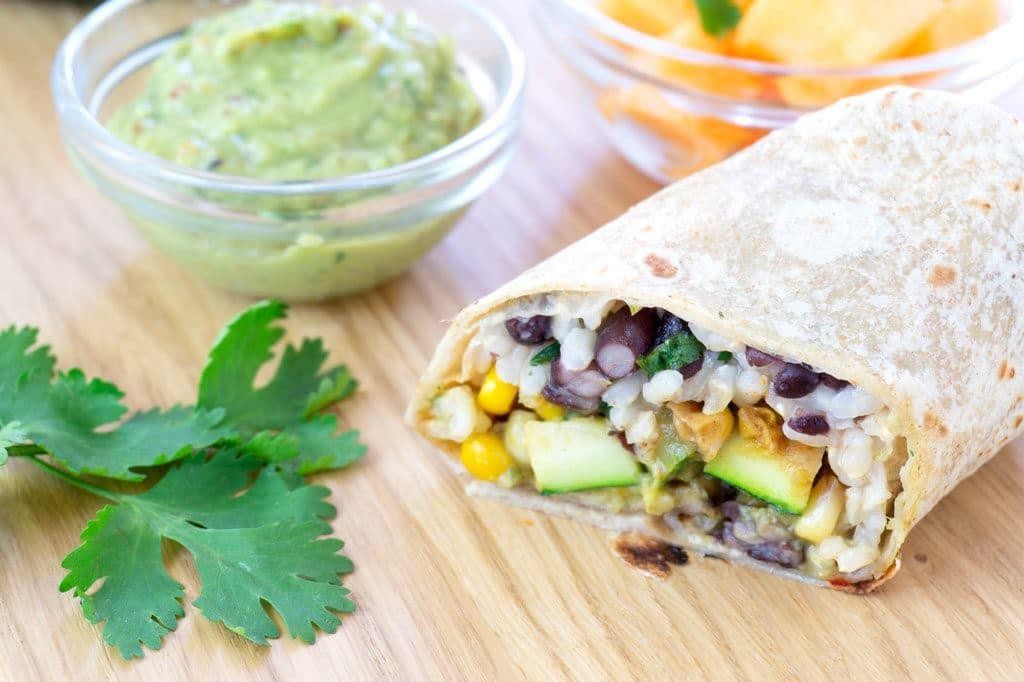Vegan Corn and Zucchini Burritos
