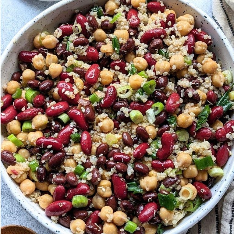 Vegan Five Bean Salad with Quinoa