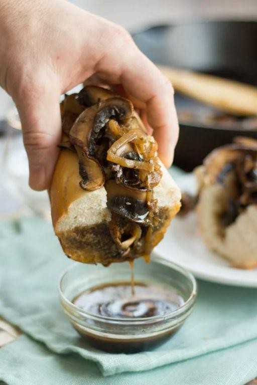 Vegan French Dip With Portobello