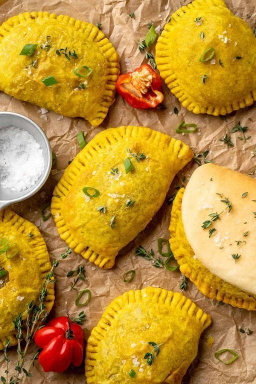 Vegan Jamaican Patties with Spicy Filling