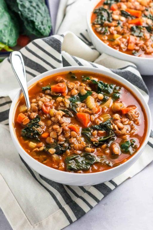 Vegan Lentil & Kale Soup