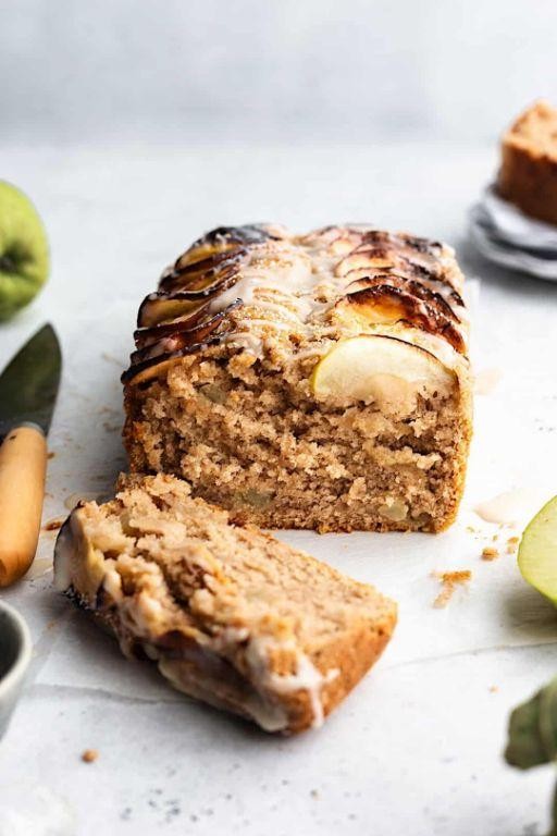 Vegan Moist Apple Cake with Maple Frosting