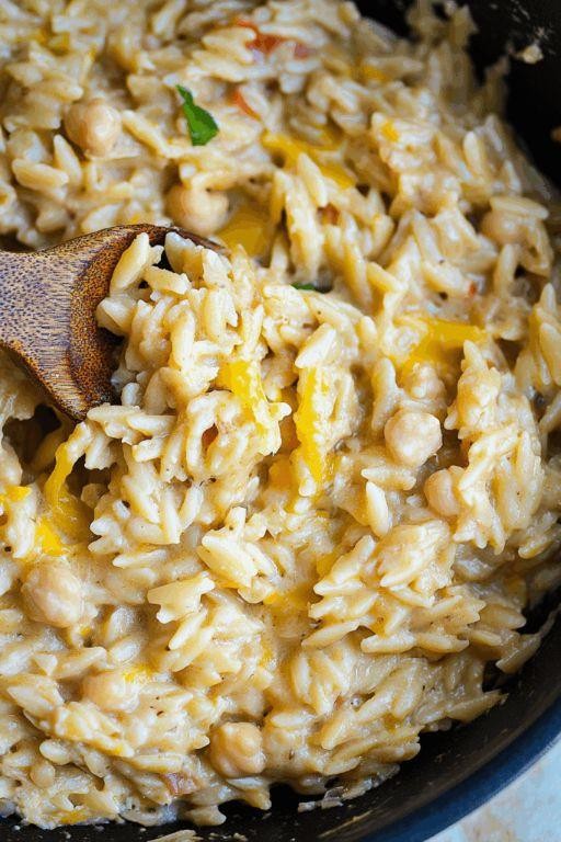Vegan Orzo and Chickpea One-Pot Wonder