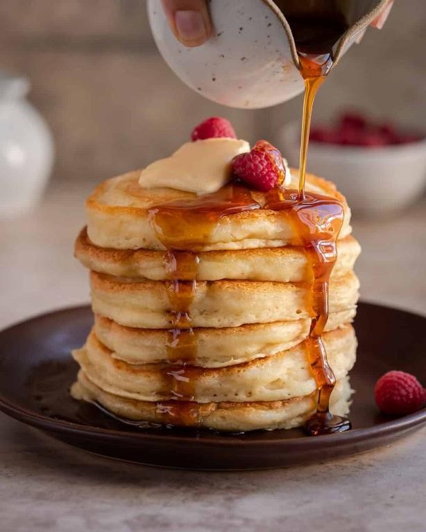 Vegan Pancakes with Maple Syrup