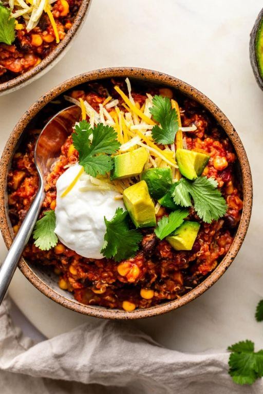Vegan Pinto Bean and Quinoa Crockpot Stew