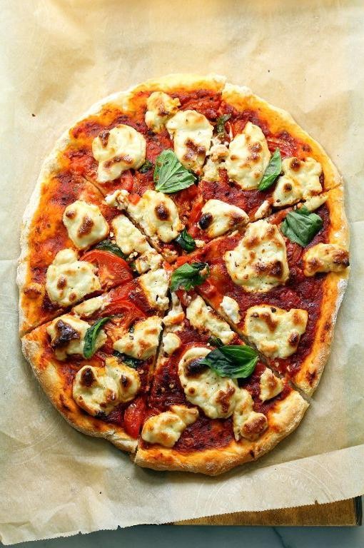 Vegan Pizza Margherita with Cashew Cheese