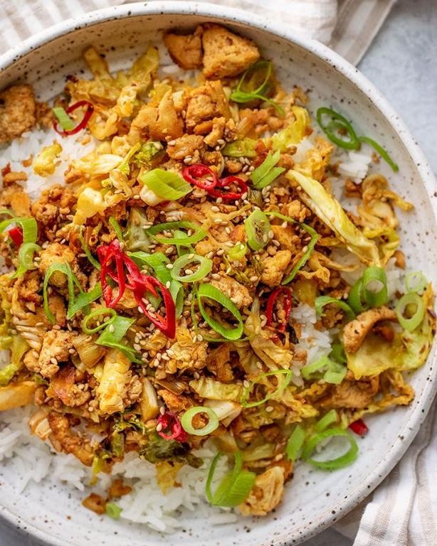 Vegan Sauerkraut Stir-fry with Tofu
