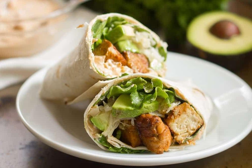 Vegan Sauerkraut and Tempeh Wraps