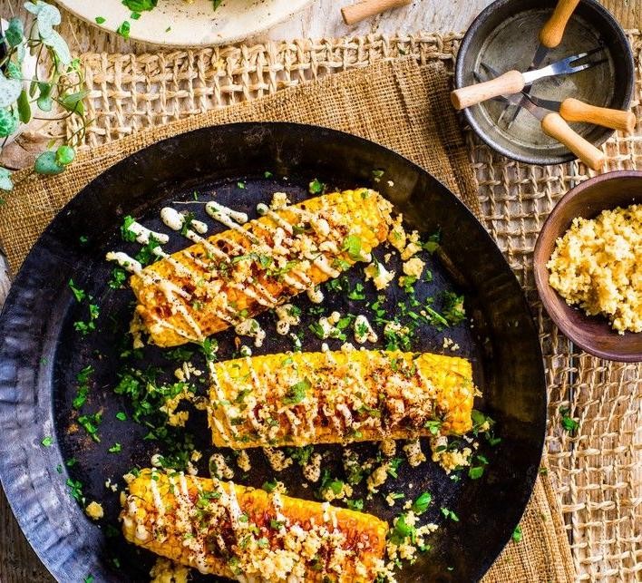 Vegan Street Corn with Cashew Cream