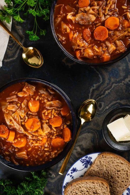 Vegan Stuffed Cabbage Soup