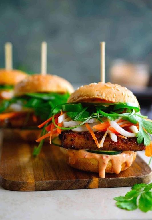 Vegan Tofu Breakfast Slider