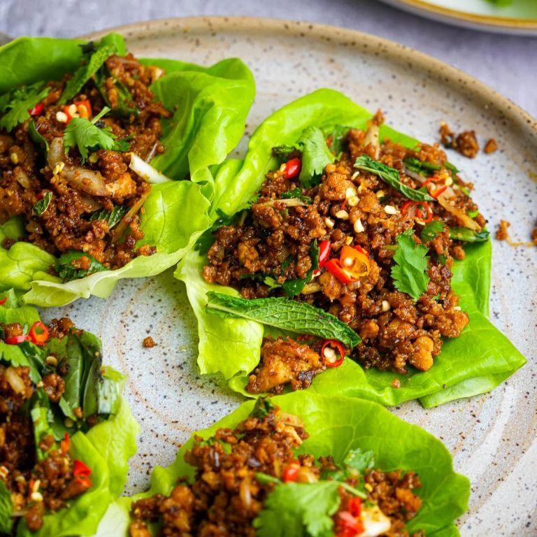 Vegan Tofu Larb with Fresh Herbs