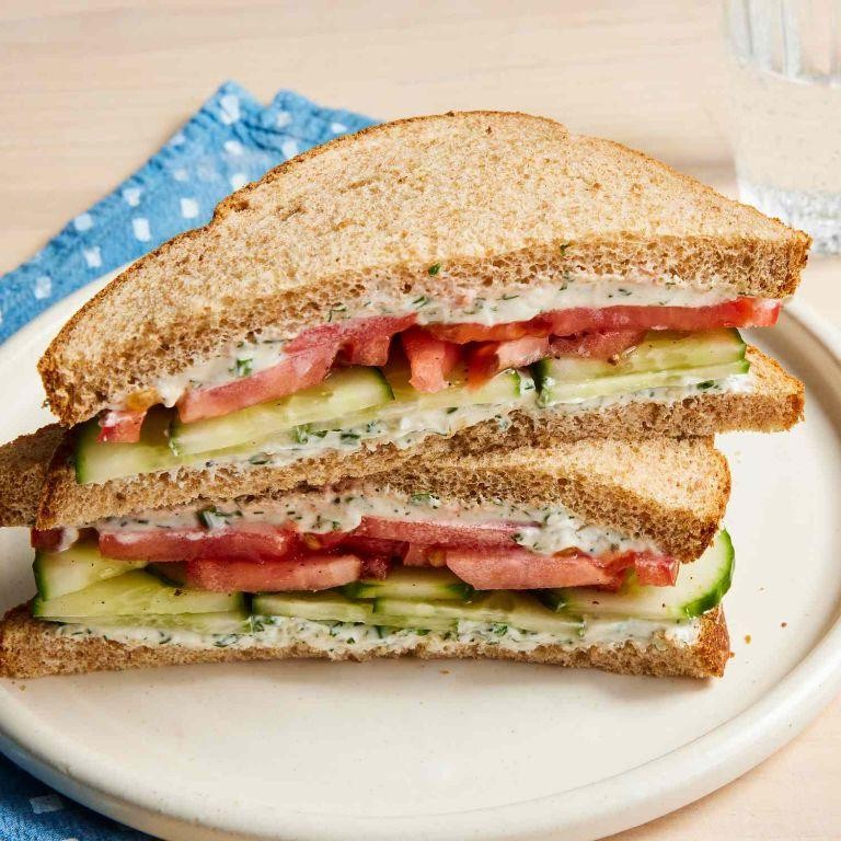 Vegan Tomato and Cucumber Sandwich