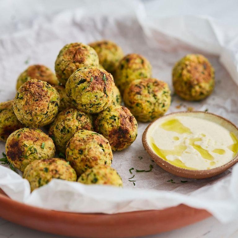 Vegan Zucchini Balls with Chickpeas and Herbs