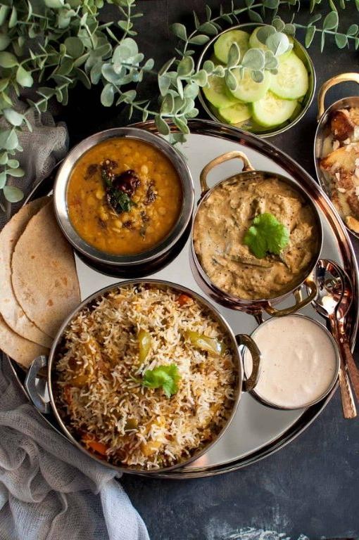 Vegetable Biryani Thali