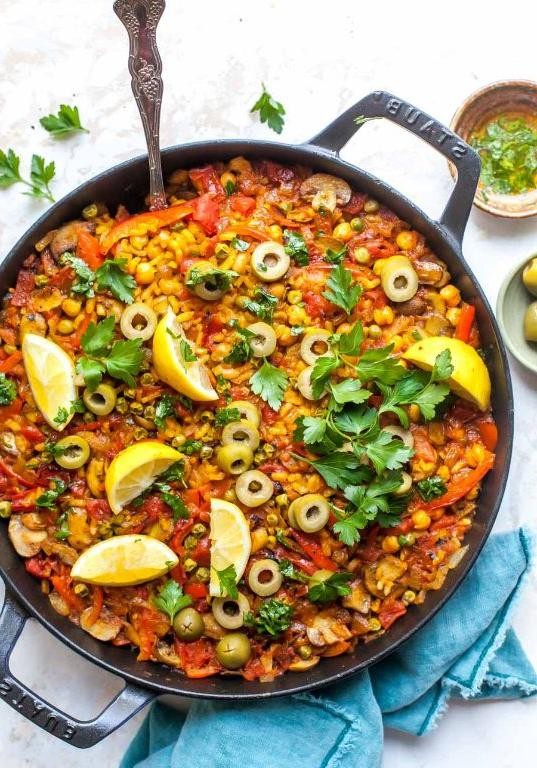Vegetable Paella with Saffron