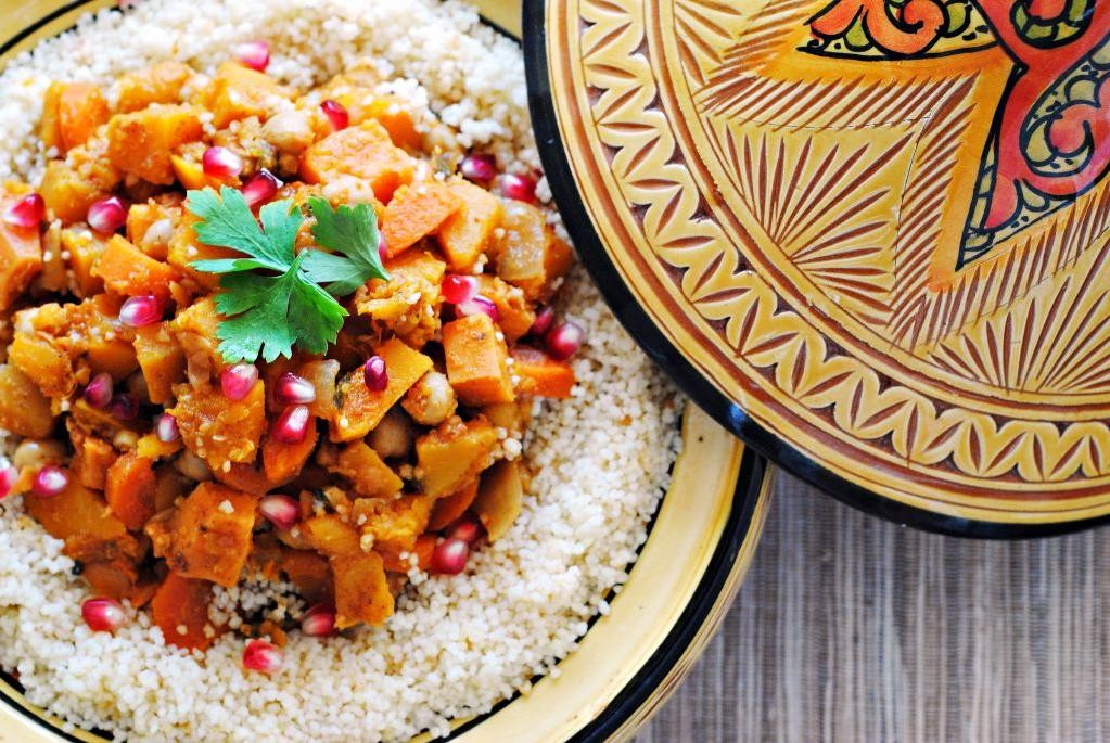 Vegetable Tagine with Sweet Potatoes and Chickpeas
