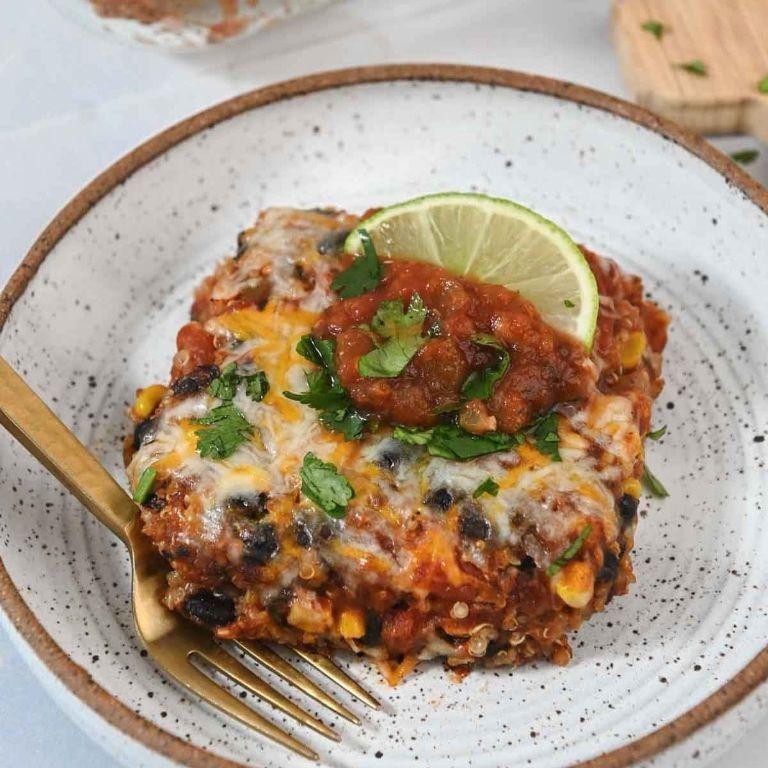 Vegetarian Black Bean and Corn Dump Casserole